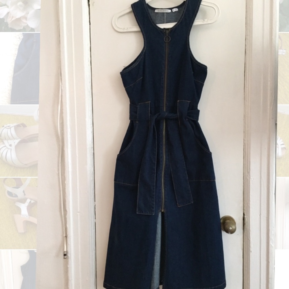 Denim Jean 1970's sleeveless styled dress
